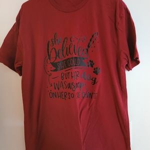 Womens custom dog lover tee XL